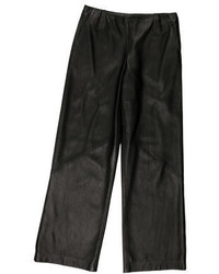 Hermes Herms Leather Wide Leg Pants