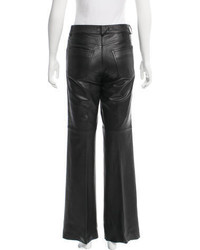 Theory Leather Wide Leg Pants
