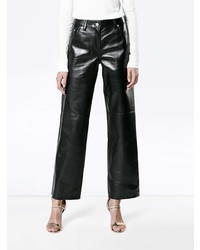 Calvin Klein 205W39nyc Straight High Waist Leather Trousers
