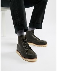 Red Wing 6 Inch Classic Moc Toe Boots In Charcoal Leather