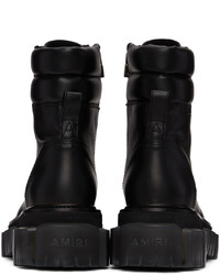 Amiri Black Crepe Lug Combat Boots