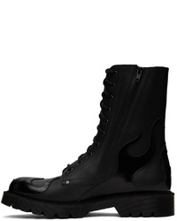 Vetements Black Fire Military Lace Up Boots