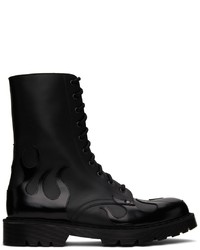 Vetements Black Fire Military Lace Up Boots