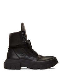 Rick Owens Black Hiking Sneaker Boots