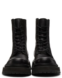 AMI Alexandre Mattiussi Black Lace Up Boots