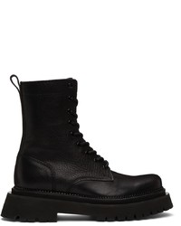 AMI Alexandre Mattiussi Black Lace Up Boots