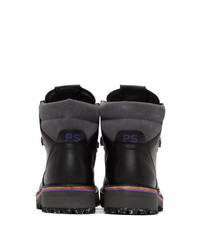 Ps By Paul Smith Black Leather Ash Boots
