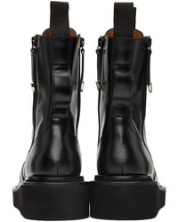 Toga Virilis Black Leather Lace Up Boots