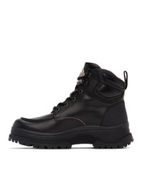 Moncler Black Leather Ulderic Boots
