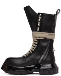 Rick Owens Black Polished Bozo Tractor Boots