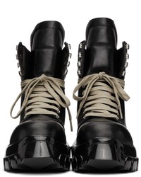 Rick Owens Black Tractor Dunk Boots