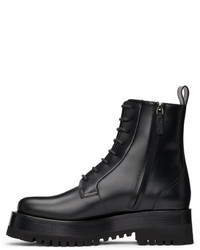 Valentino Garavani Black Upraise Combat Boots
