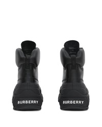 Burberry Chunky Lace Up Leather Boots