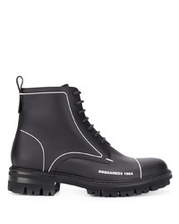 DSQUARED2 Contrasting Lines Lace Up Boots