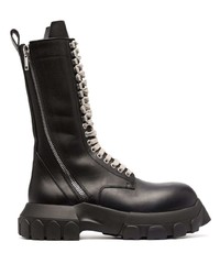 Rick Owens Eyelet Detail Lace Up Boots