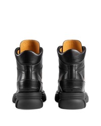 Gucci Gg Leather Ankle Boots
