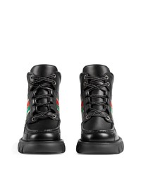 Gucci Gg Leather Ankle Boots