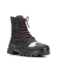 Diesel Hybrid Lace Up Boots With Lug Sole