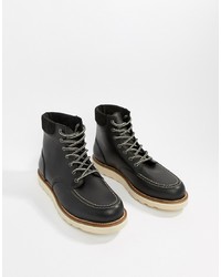 Office Idyllic Hiker Boots In Black Leather