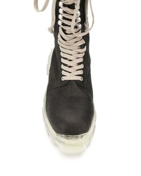 Rick Owens Lace Up Knee Lengh Boots