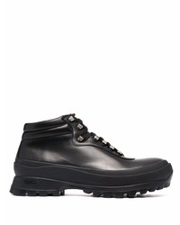 Jil Sander Lace Up Leather Ankle Boots