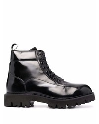 Paul Smith Lace Up Leather Cargo Boots