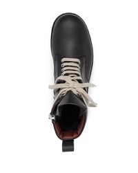 Rick Owens Laced Leather Ankle Boots