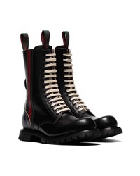 Gucci Leather Arley Web Boots