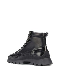 DSQUARED2 Logo Debossed Lace Up Hiking Boots