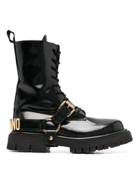 Moschino Logo Lettering Combat Boots