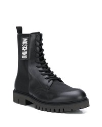 Moschino Logo Patch Boots