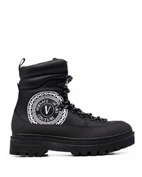 VERSACE JEANS COUTURE Logo Print Ankle Boots