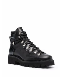 DSQUARED2 Logo Print Leather Ankle Boots