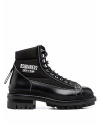 DSQUARED2 Logo Print Panelled Boots
