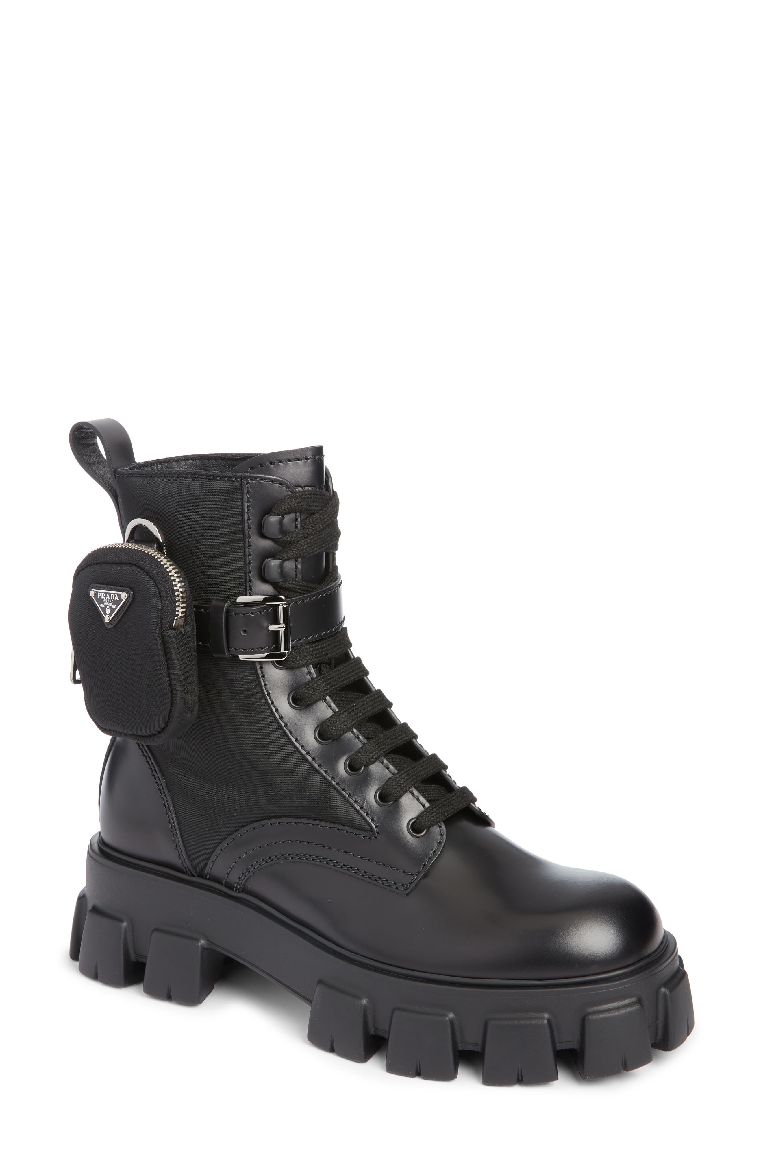 Prada Monolith Mini Bag Lug Sole Combat Boot, $1,550 | Nordstrom ...