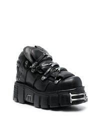 Vetements Panelled Lace Up Chunky Boots
