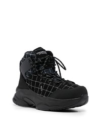 UNDERCOVE R Lace Up Checked Ankle Boots