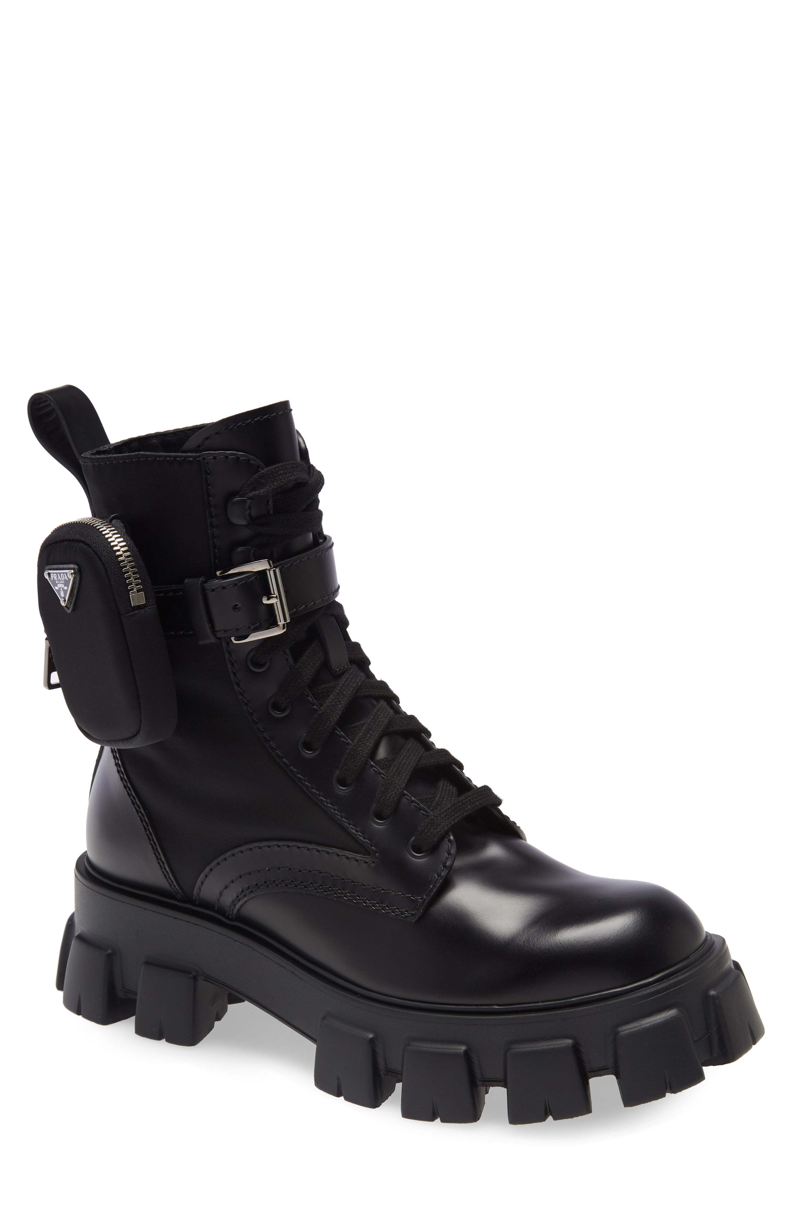 Prada Removable Pouch Combat Boot, $1,550 | Nordstrom | Lookastic