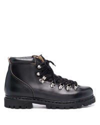 Paraboot Shearling Trim Lace Up Leather Boots