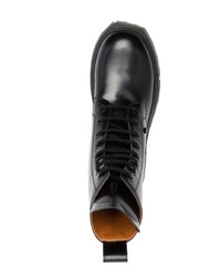 Off-White Sponge Sole Leather Combat Boots