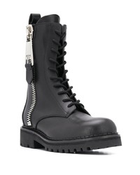 Moschino Tall Lace Up Combat Boots