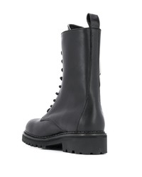 Moschino Tall Lace Up Combat Boots
