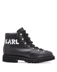 Karl Lagerfeld Terra Brush Logo Hiker Boots