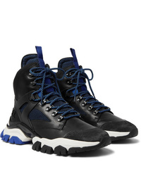 Moncler Tristan Suede Leather Mesh And Neoprene Hiking Boots
