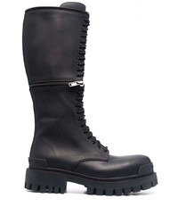 Balenciaga Zip Detail Leather Boots