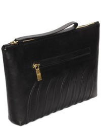 Alexander McQueen Leather Rib Cage Zipped Pouch