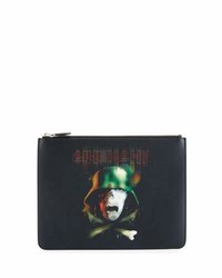 Givenchy Army Skull Large Leather Pouch