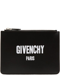 Givenchy Black Medium Logo Zip Pouch