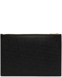 Thom Browne Black Small Zip Tablet Pouch