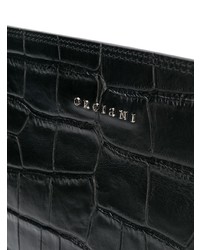 Orciani Croc Embossed Leather Clutch